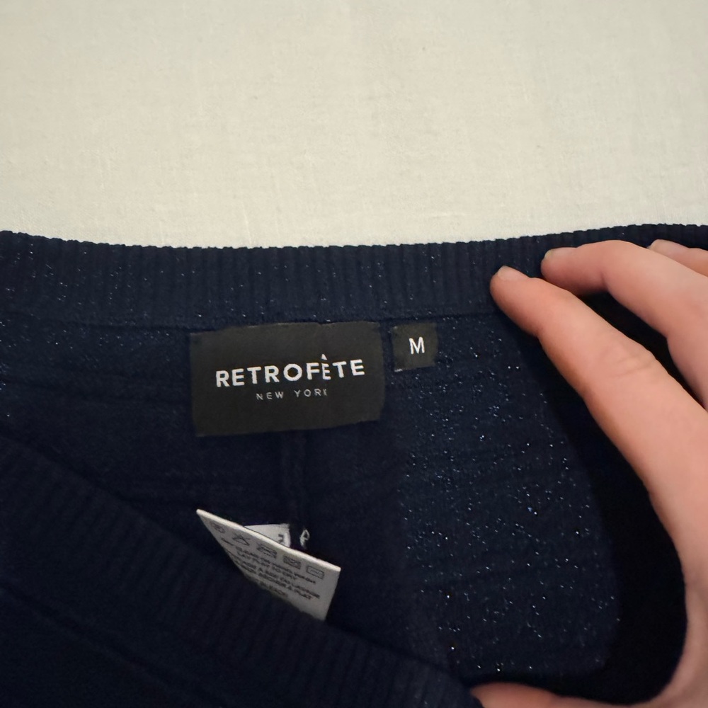 Retrofete Metallic Navy Mini Short Set - Picture 5 of 8